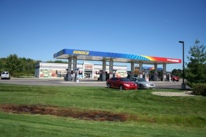 image of a gas station